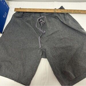 George Men's Walking Shorts Gray Drawstring Zipper Pocket 10”Inseam size large